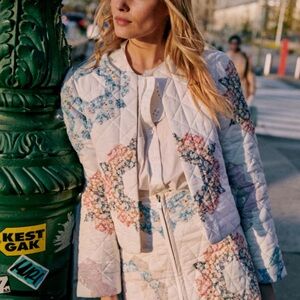 RARE EMERSON JACKET - SÉZANE X SEA Floral Patchwork Quilted Women’s Jacket